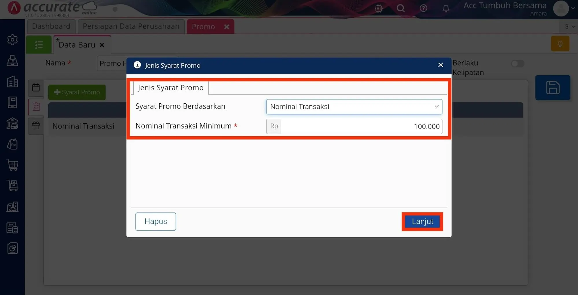 4 Membuat Promo Tebus Murah pada Accurate POS